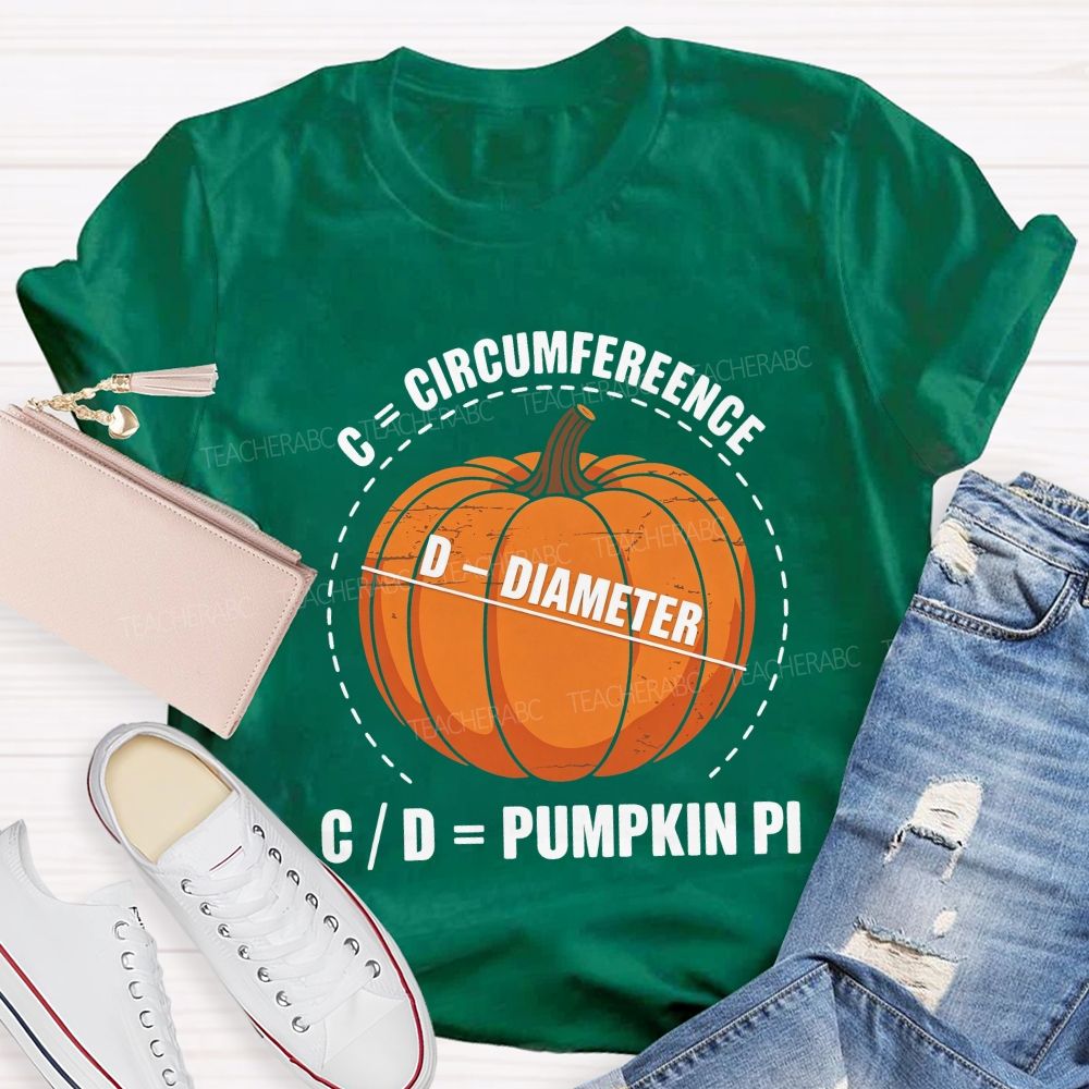Thanksgiving Pumpkin Pi Math Teacher T-shirt