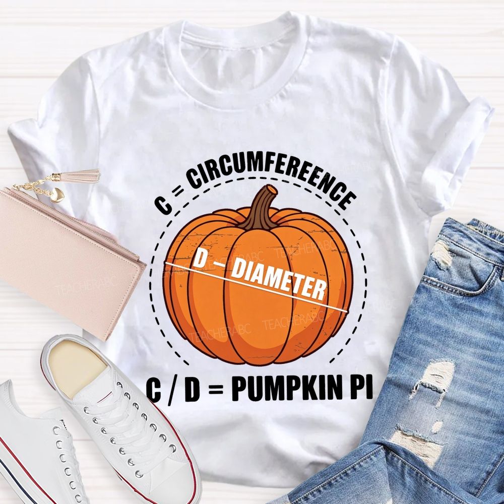 Thanksgiving Pumpkin Pi Math Teacher T-shirt