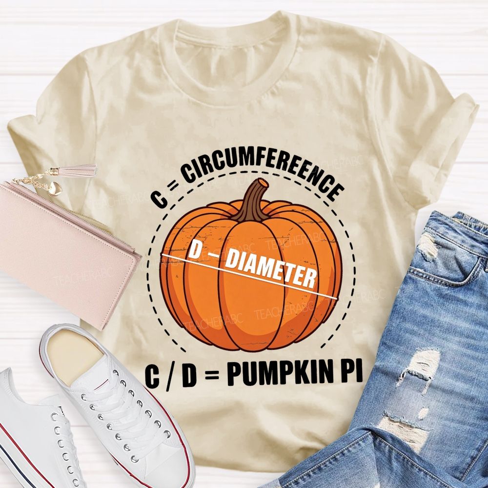 Thanksgiving Pumpkin Pi Math Teacher T-shirt