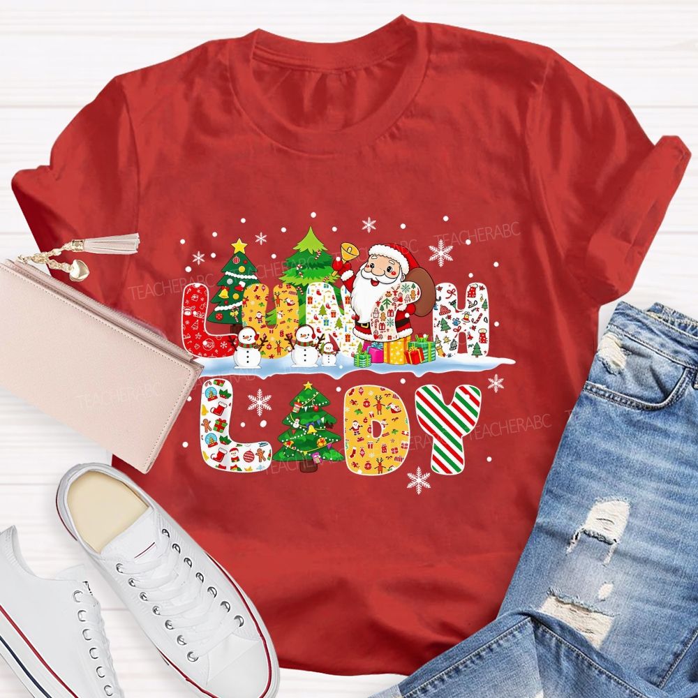 Merry Christmas To Our Wonderful Lunch Lady T-shirt