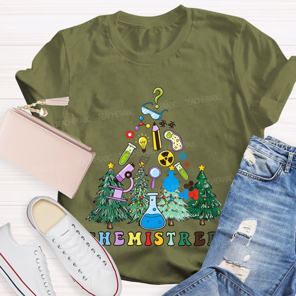 Chemistree Christmas For Chemistry Teachers T-shirt