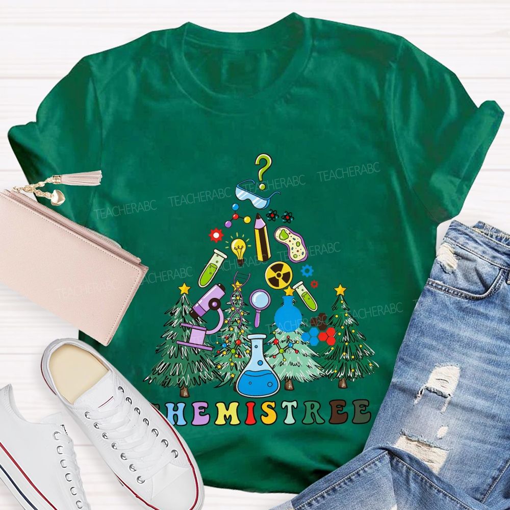 Chemistree Christmas For Chemistry Teachers T-shirt
