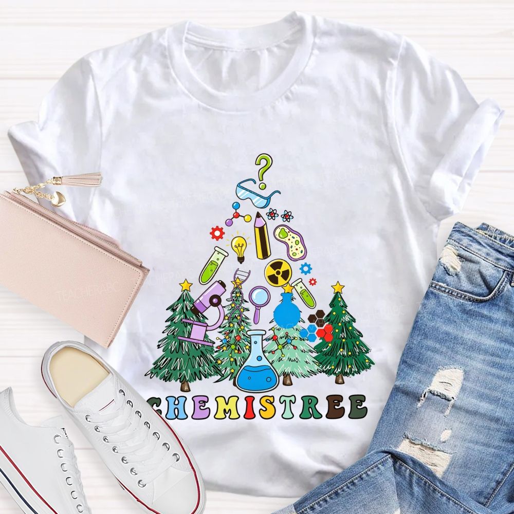 Chemistree Christmas For Chemistry Teachers T-shirt