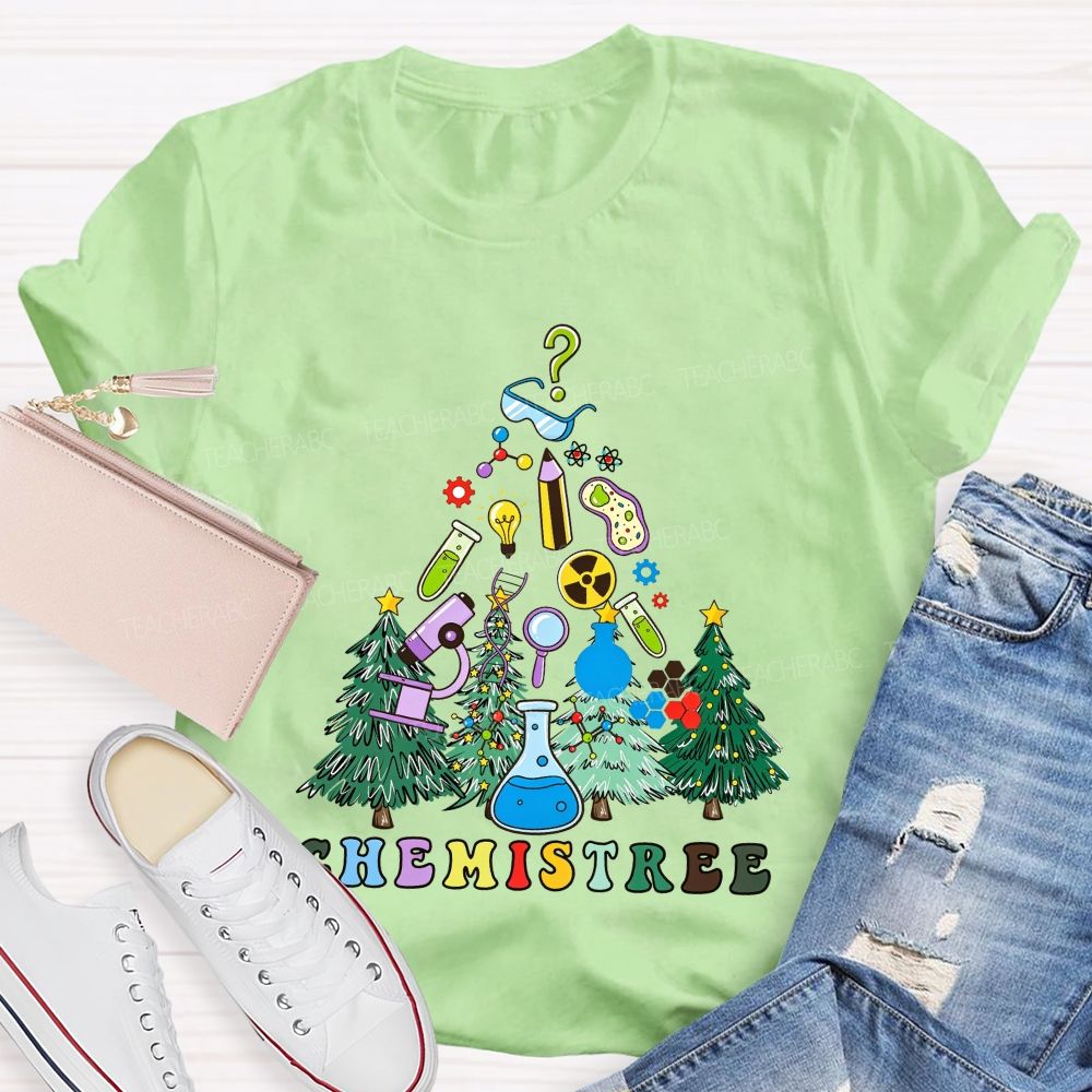 Chemistree Christmas For Chemistry Teachers T-shirt