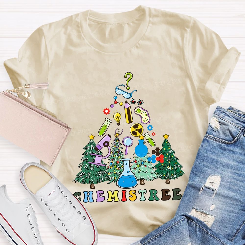 Chemistree Christmas For Chemistry Teachers T-shirt