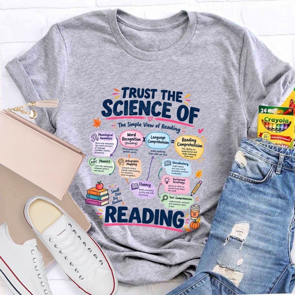 Trust The Science Of Reading The Simple View Of Reading Teacher T-shirt