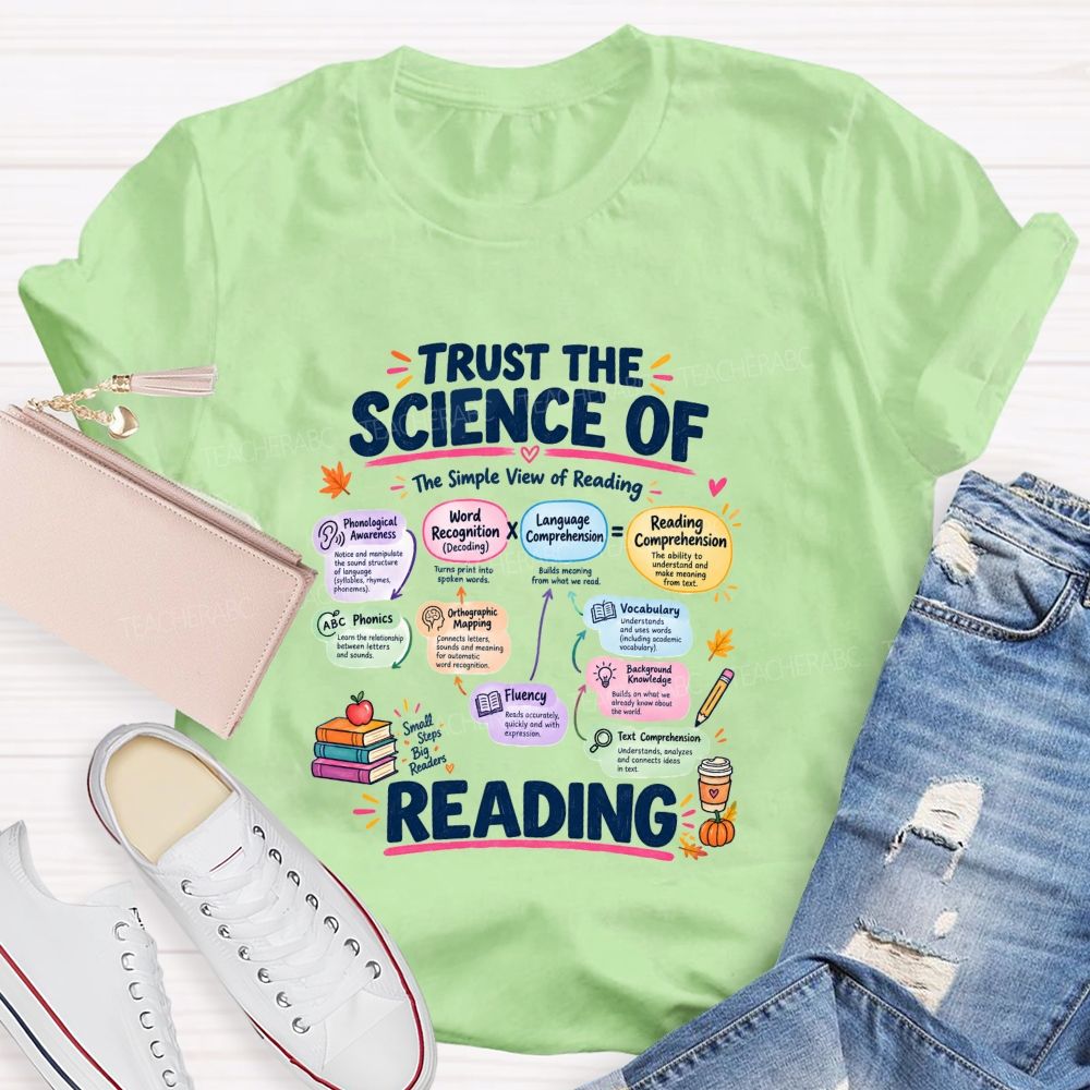 Trust The Science Of Reading The Simple View Of Reading Teacher T-shirt