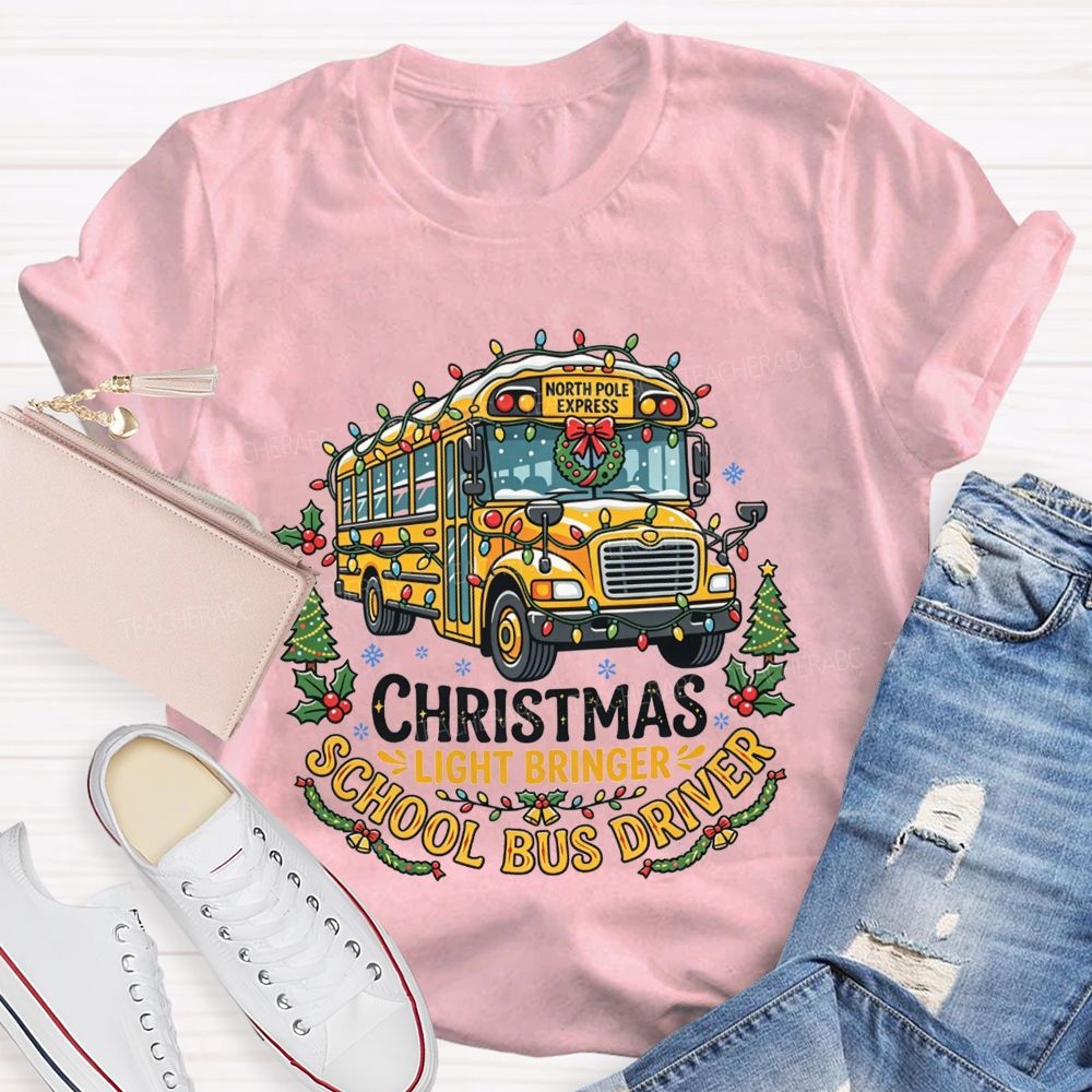 North Pole Express School Bus Driver Christmas T-shirt