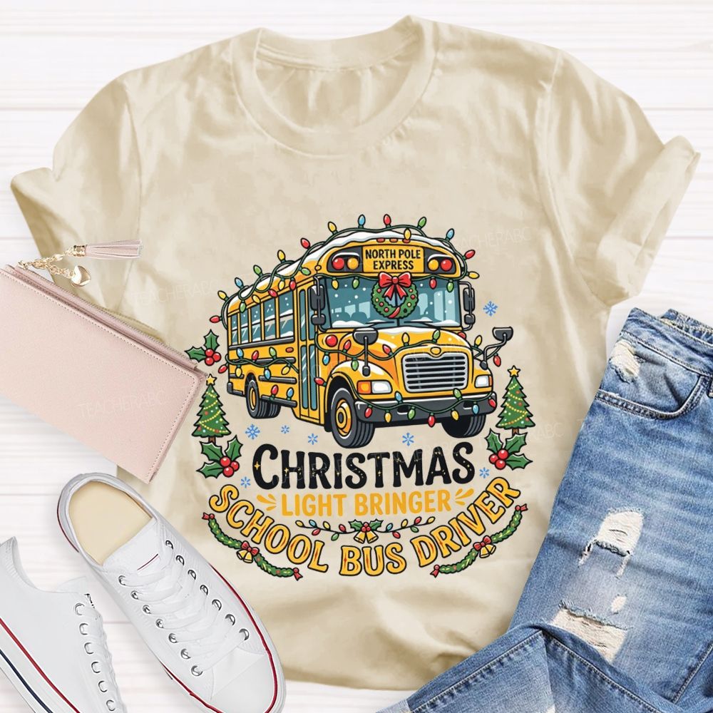 North Pole Express School Bus Driver Christmas T-shirt