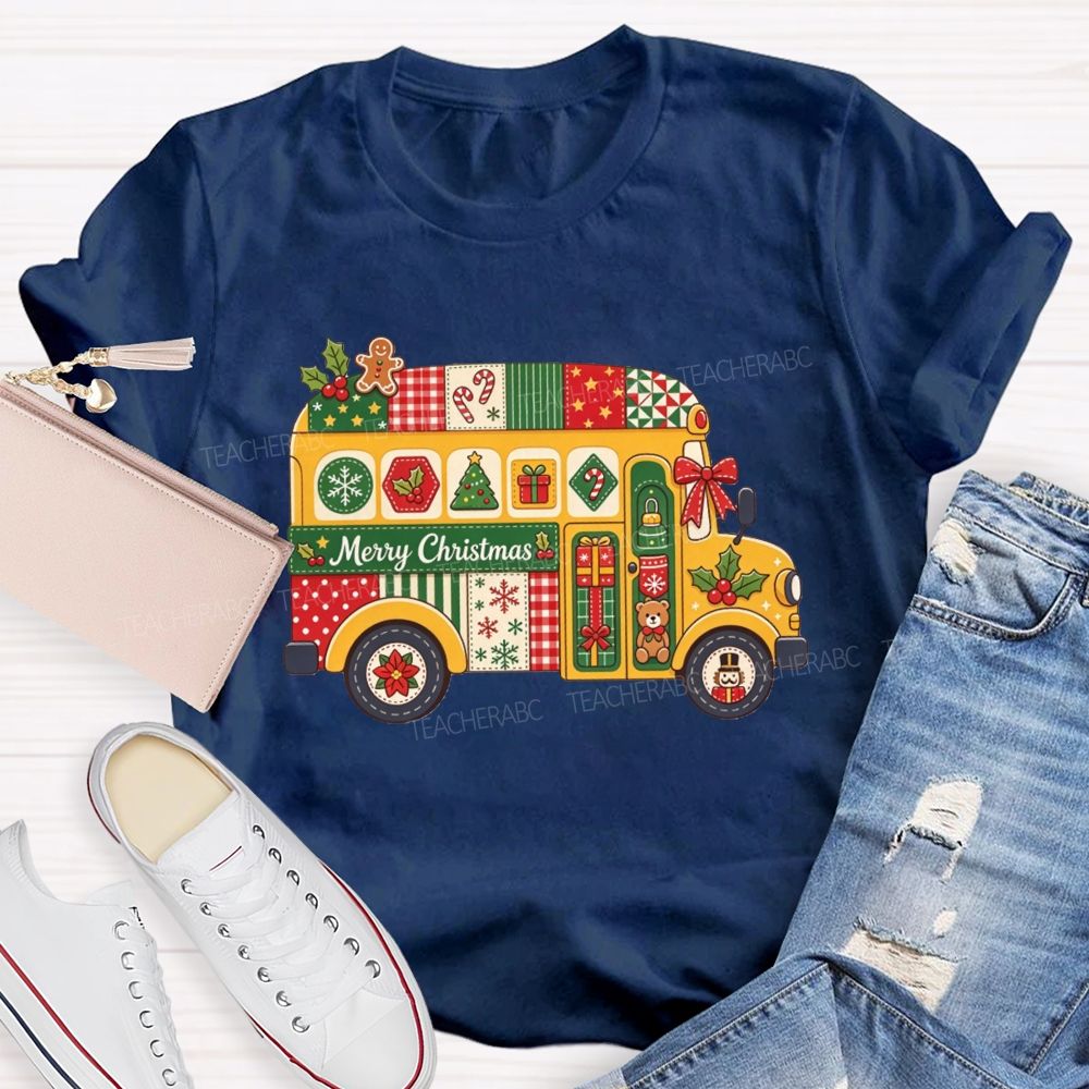 Christmas School Bus Driver Merry Christmas T-shirt