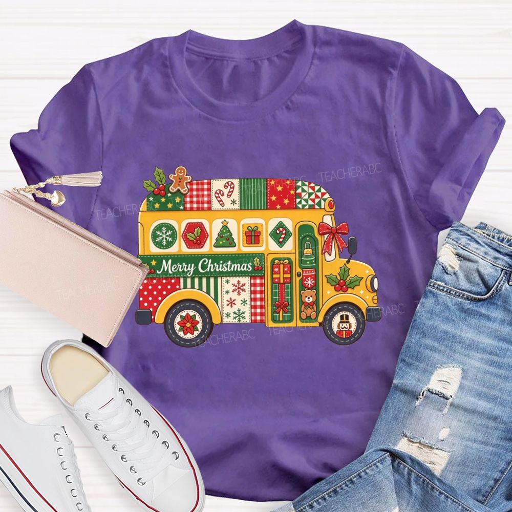 Christmas School Bus Driver Merry Christmas T-shirt