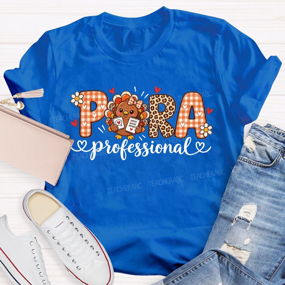 Paraprofessional Thanksgiving Vibes Teacher T-shirt