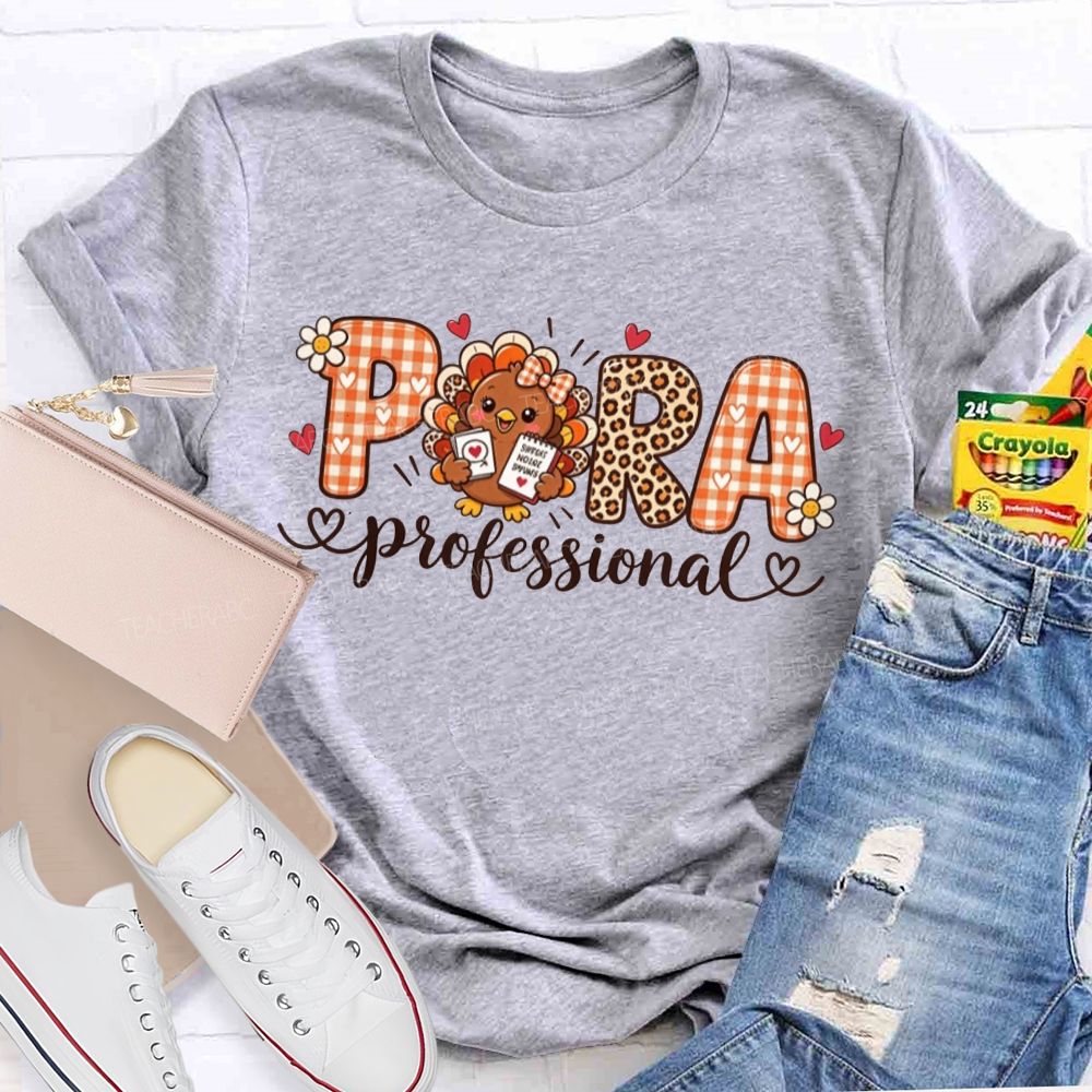 Paraprofessional Thanksgiving Vibes Teacher T-shirt