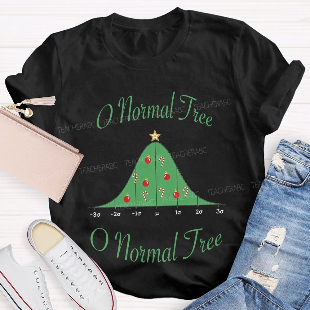 O Normal Tree Math Christmas Teacher T-shirt