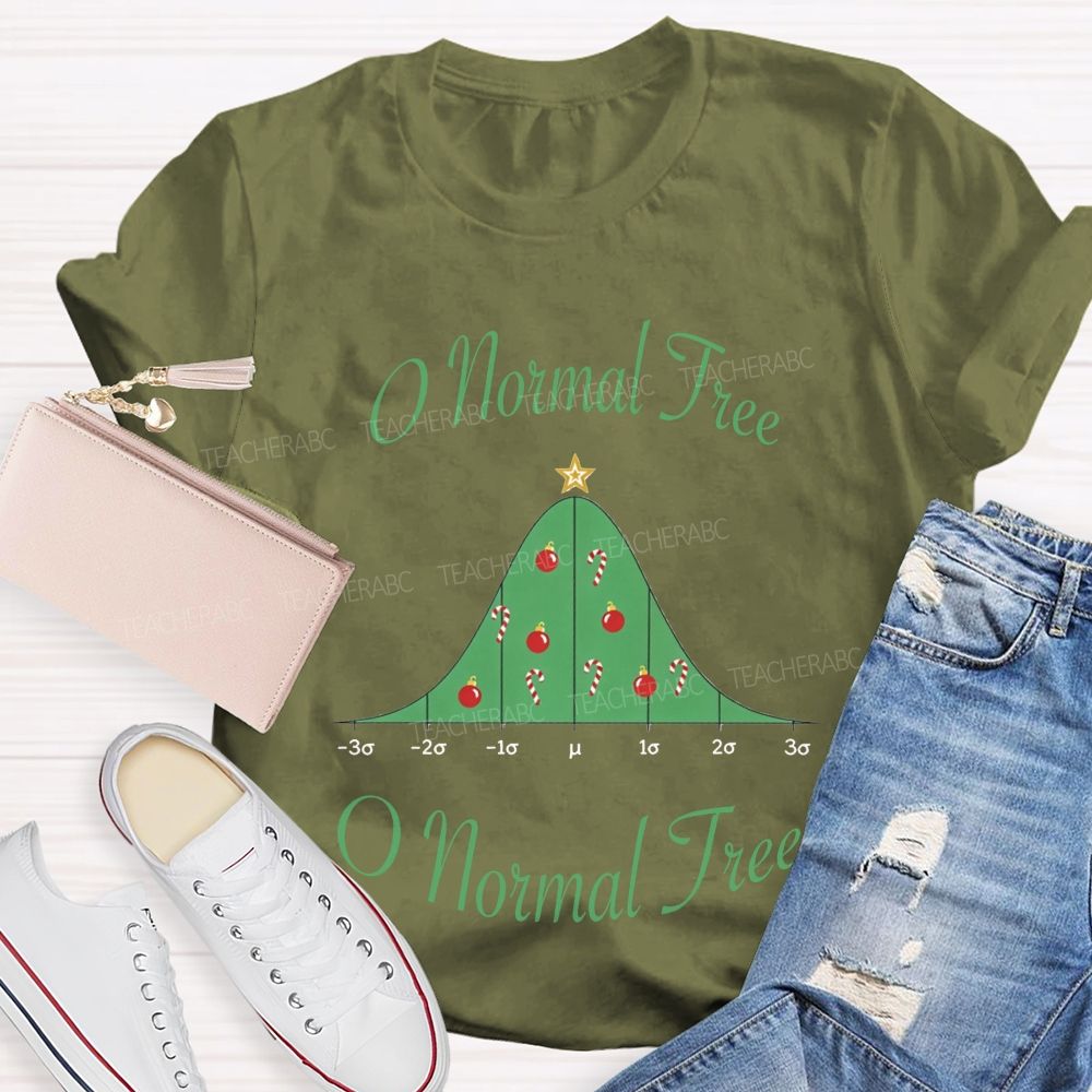 O Normal Tree Math Christmas Teacher T-shirt
