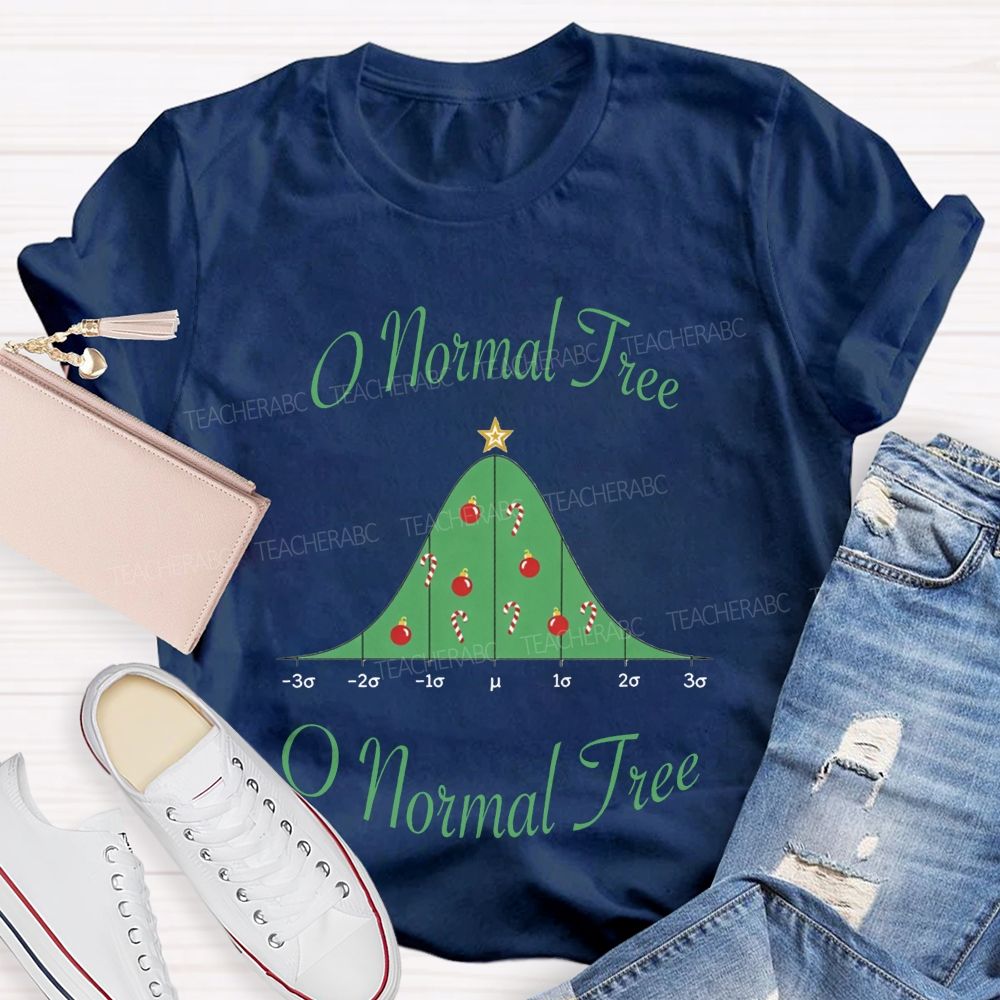 O Normal Tree Math Christmas Teacher T-shirt