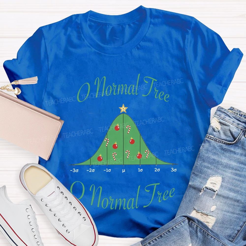 O Normal Tree Math Christmas Teacher T-shirt