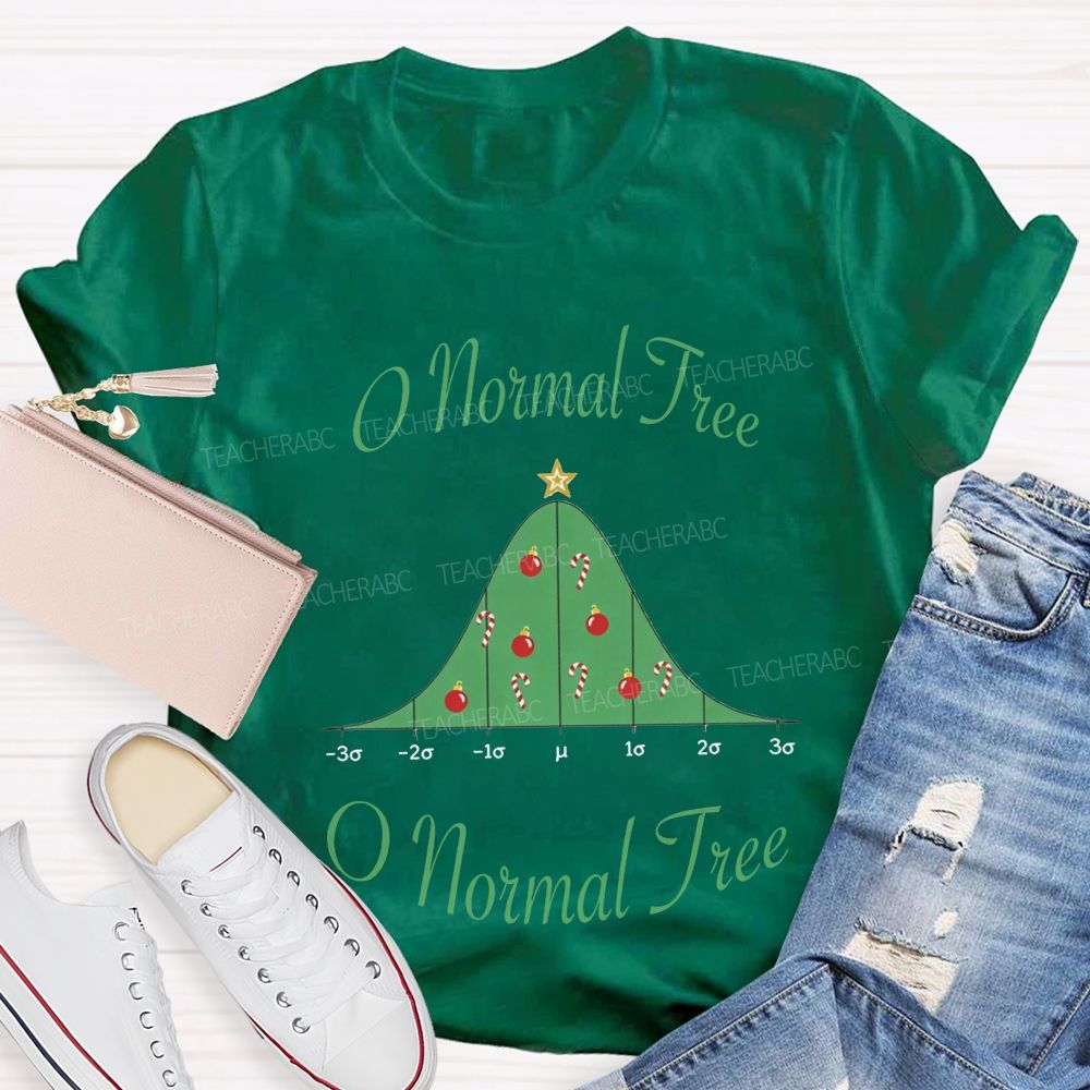 O Normal Tree Math Christmas Teacher T-shirt