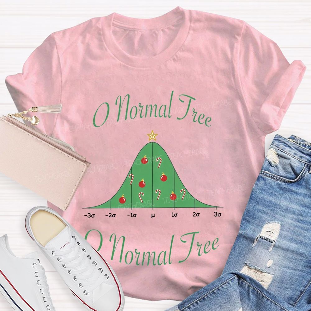 O Normal Tree Math Christmas Teacher T-shirt
