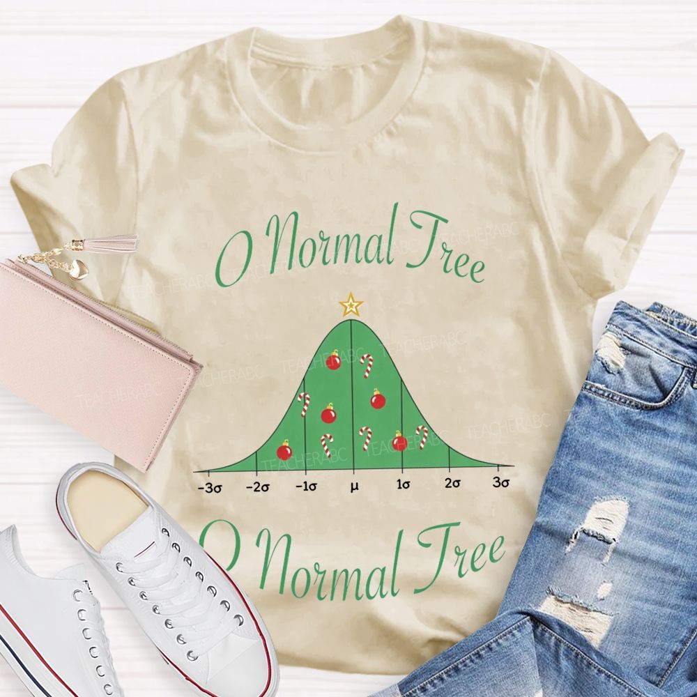 O Normal Tree Math Christmas Teacher T-shirt