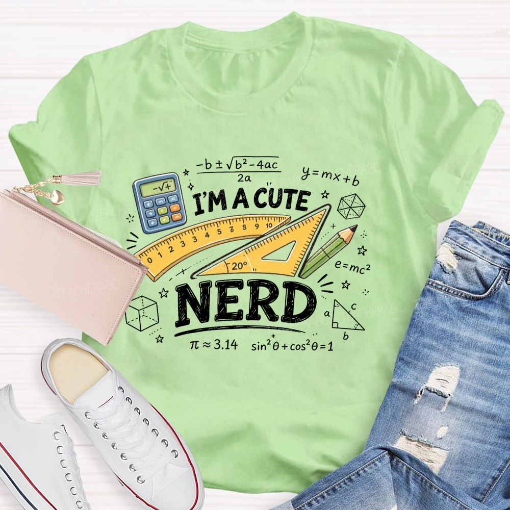 Math Formulas Ruler Calculator Pencil Teacher T-shirt