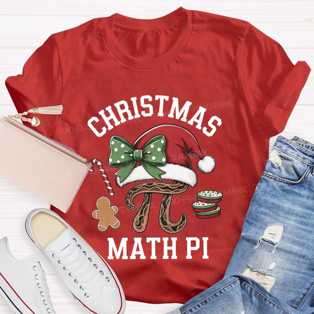 Christmas Math Pi Teacher T-shirt