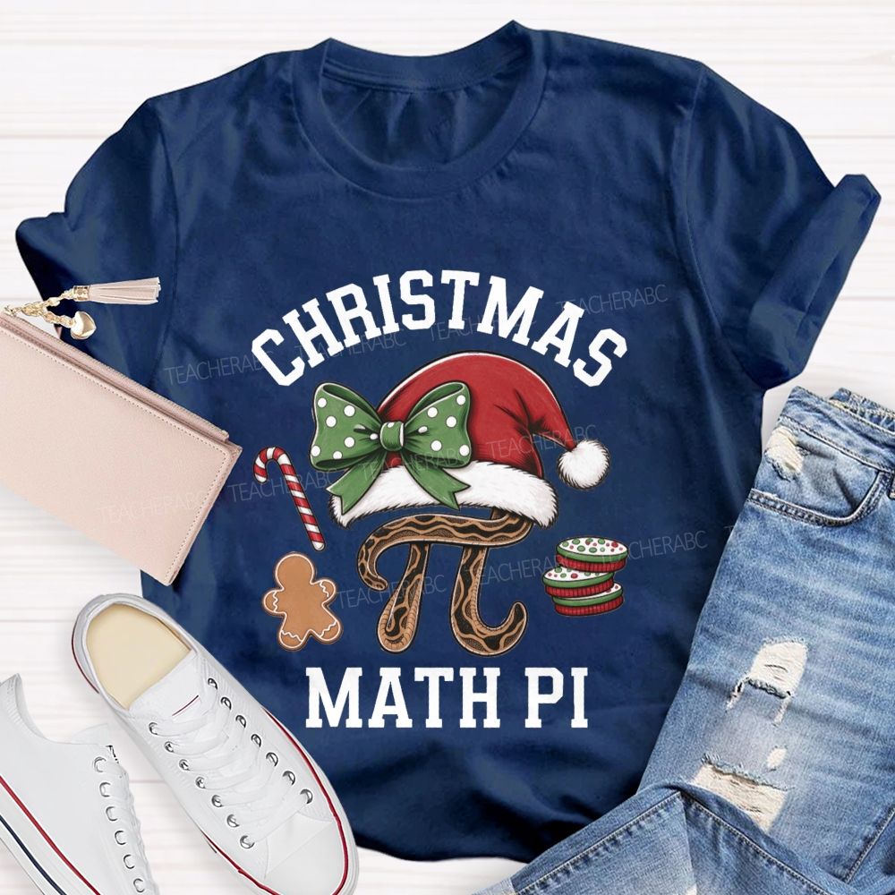 Christmas Math Pi Teacher T-shirt