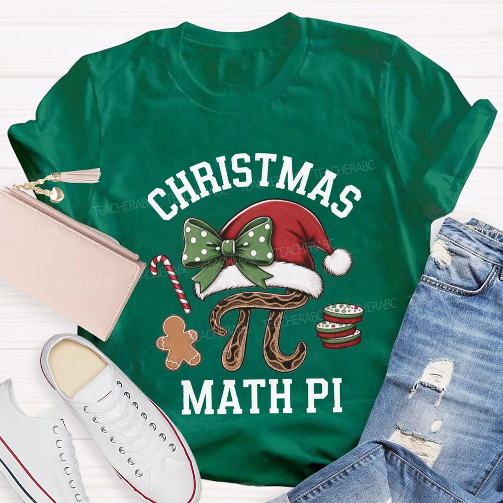 Christmas Math Pi Teacher T-shirt