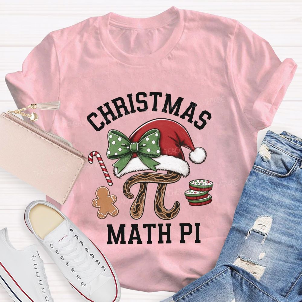 Christmas Math Pi Teacher T-shirt