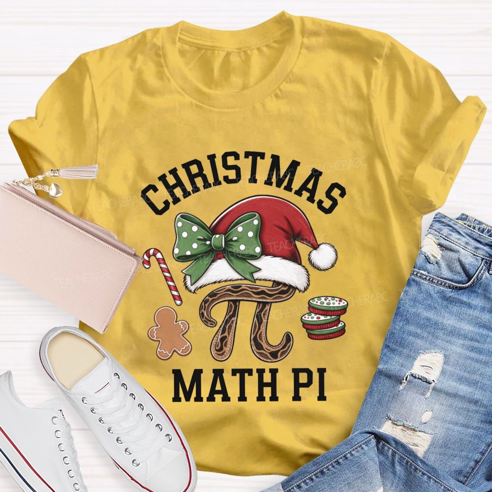 Christmas Math Pi Teacher T-shirt