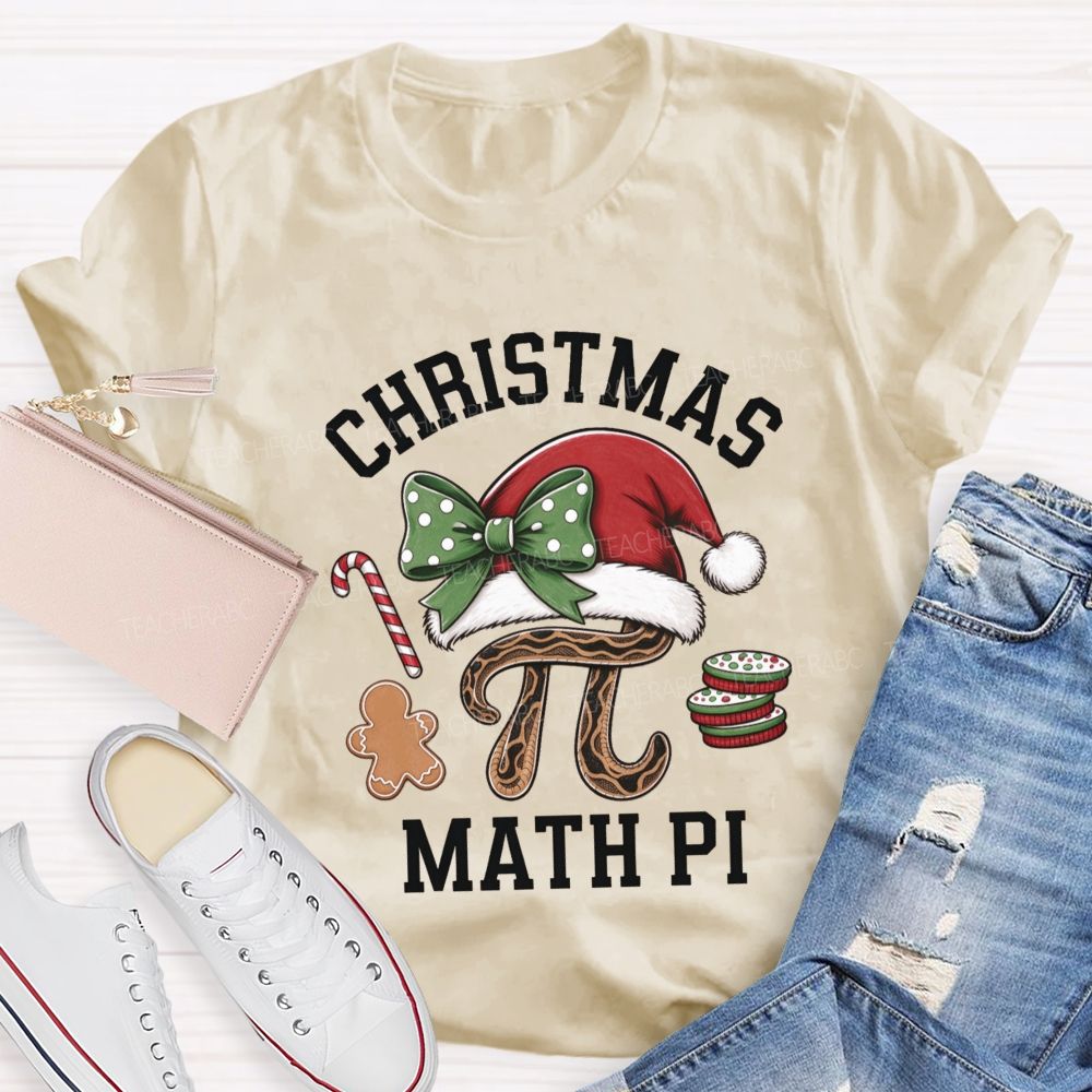 Christmas Math Pi Teacher T-shirt