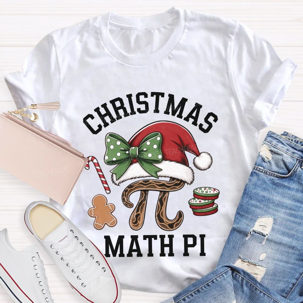 Christmas Math Pi Teacher T-shirt