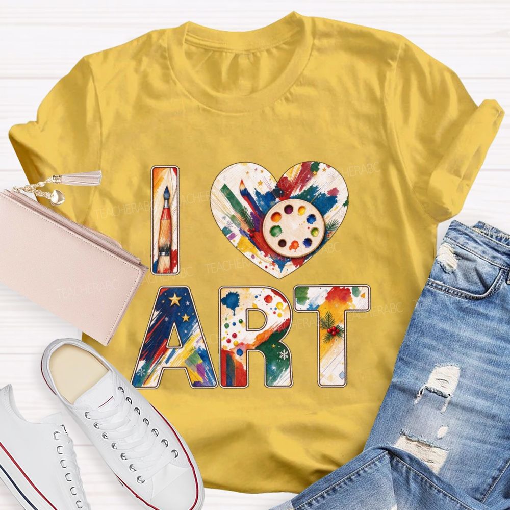 I Love Math Christmas Flower Teacher T-shirt