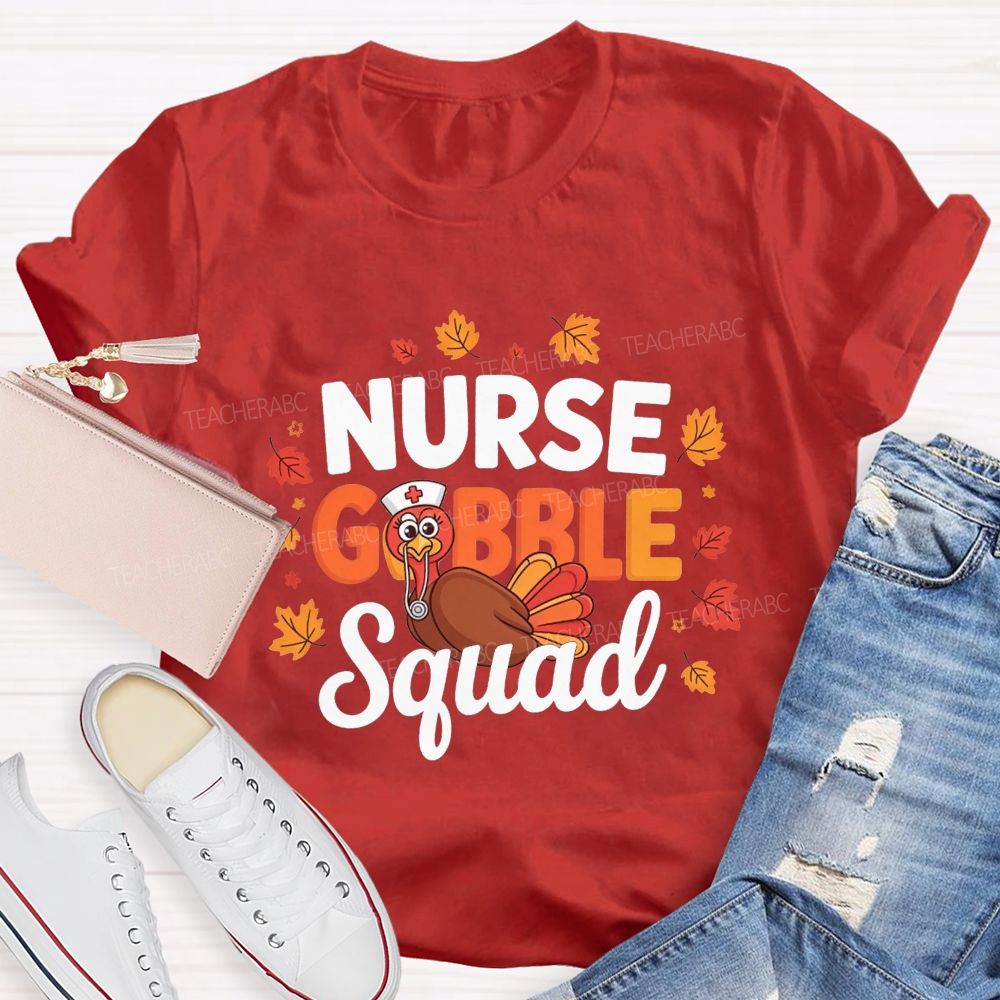 Nurse Gobble Squad Thanksgiving Nurse T-shirt