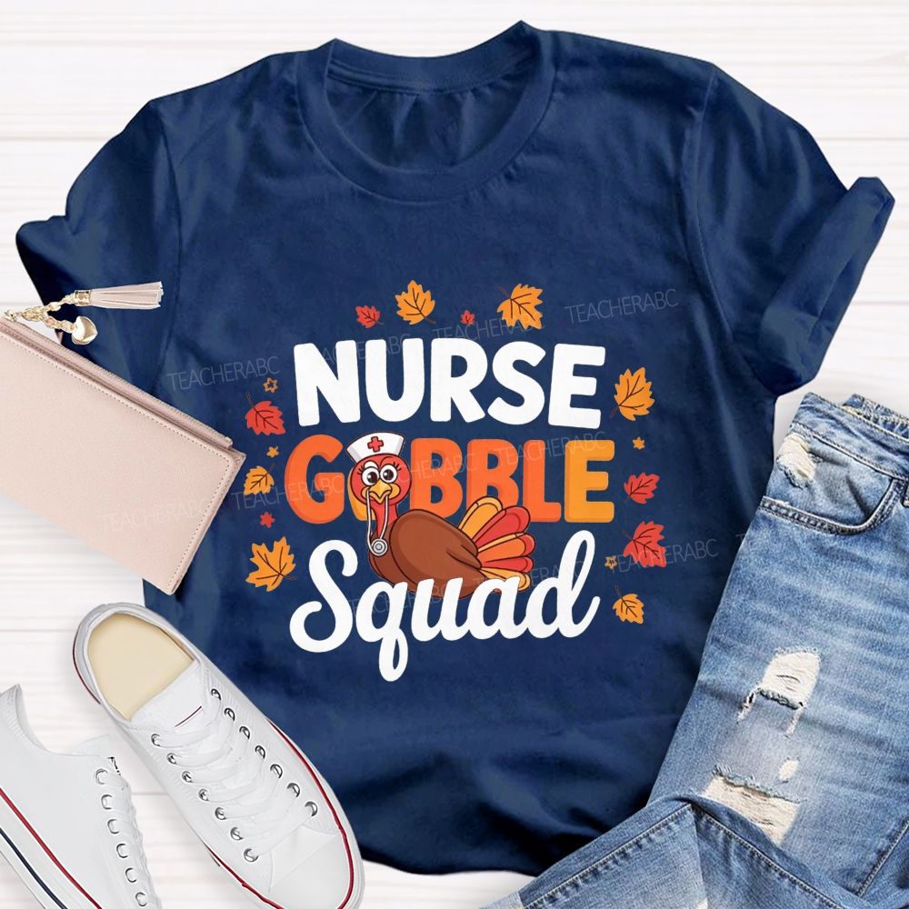 Nurse Gobble Squad Thanksgiving Nurse T-shirt