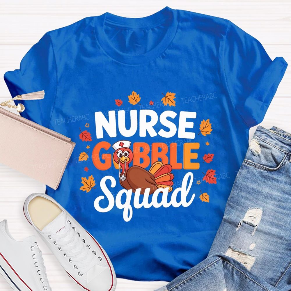 Nurse Gobble Squad Thanksgiving Nurse T-shirt