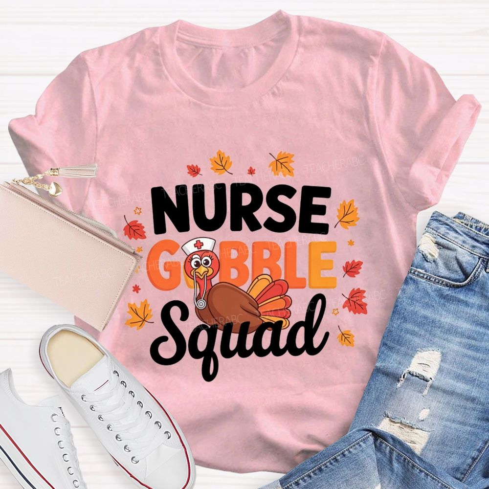 Nurse Gobble Squad Thanksgiving Nurse T-shirt