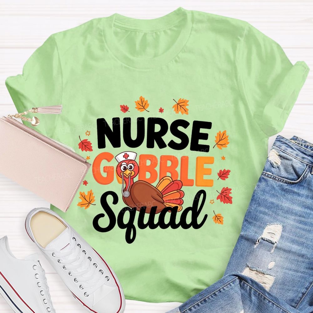 Nurse Gobble Squad Thanksgiving Nurse T-shirt