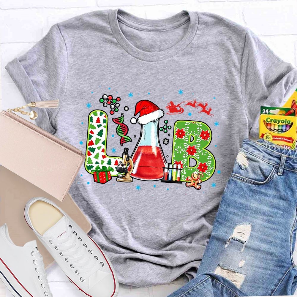 Lab Scientist Holiday Christmas Science Teacher T-shirt