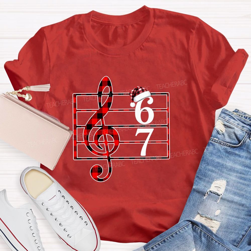 Christmas 6 7 Time Signature Music Teacher T-shirt