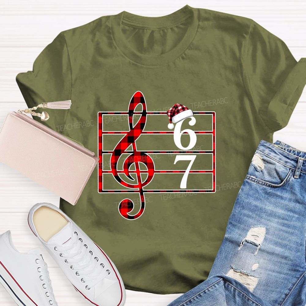 Christmas 6 7 Time Signature Music Teacher T-shirt