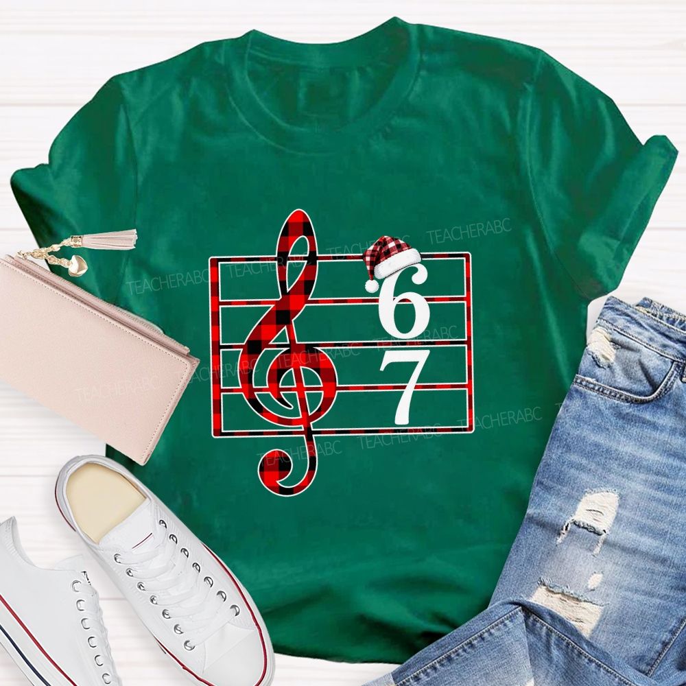 Christmas 6 7 Time Signature Music Teacher T-shirt