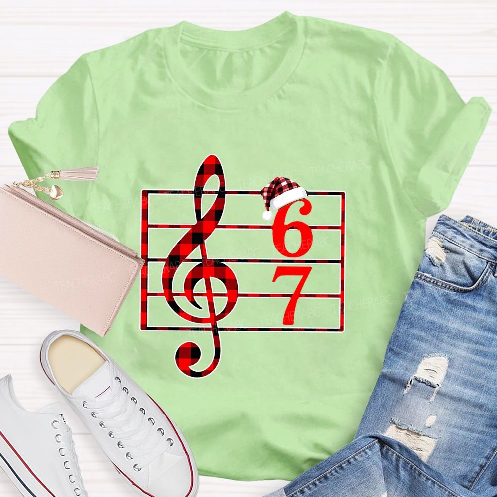 Christmas 6 7 Time Signature Music Teacher T-shirt