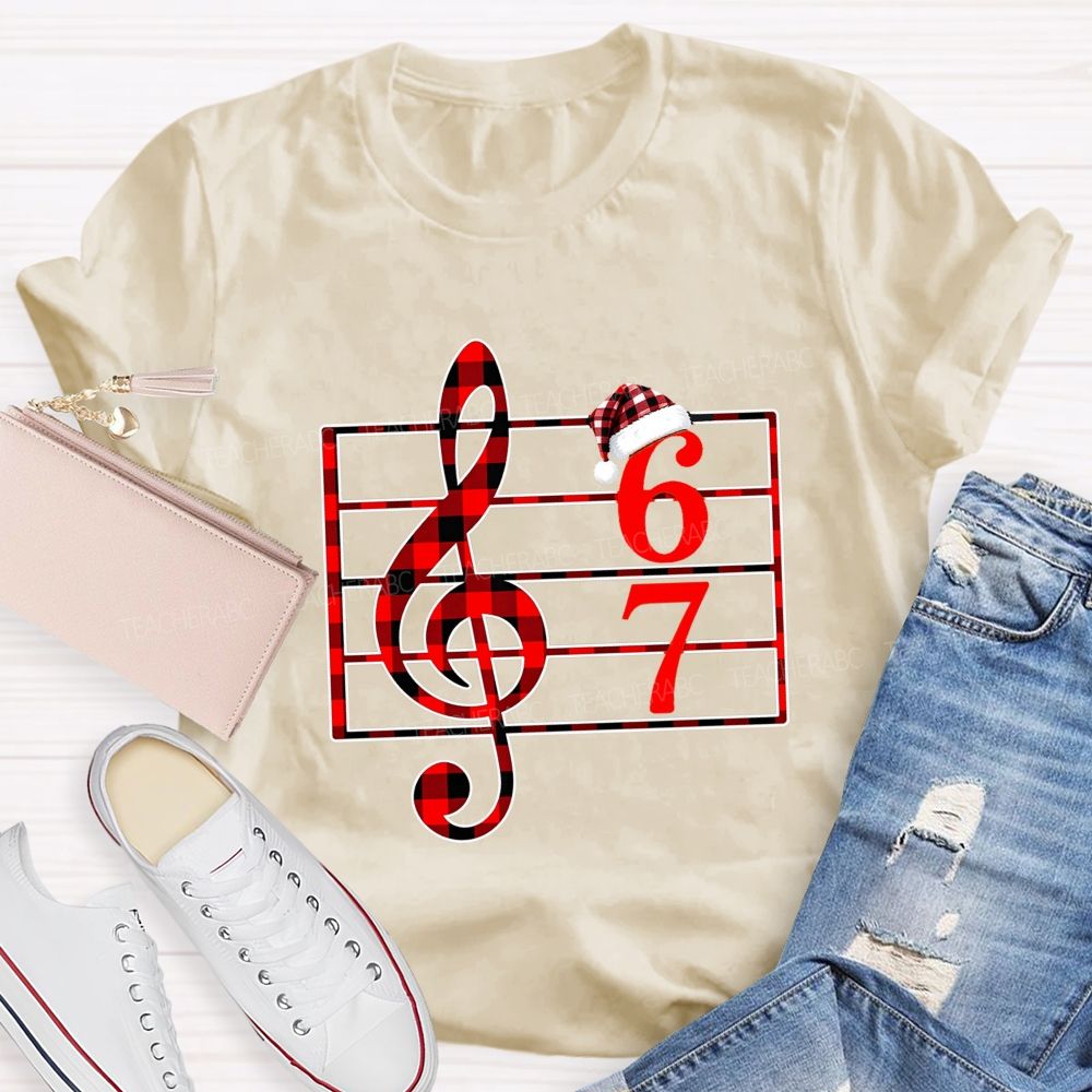 Christmas 6 7 Time Signature Music Teacher T-shirt