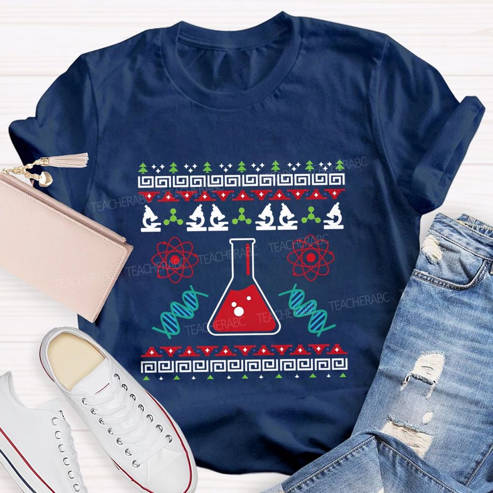 Ugly Christmas Science Teacher T-shirt