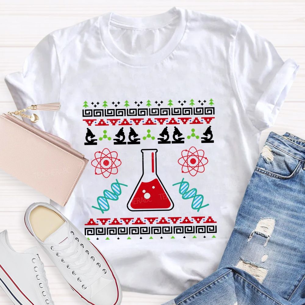 Ugly Christmas Science Teacher T-shirt