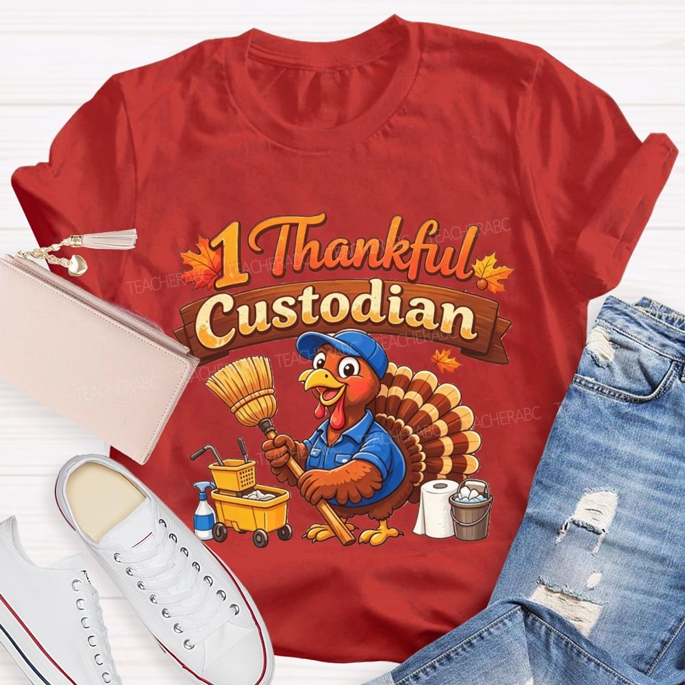 My Favorite Turkeys Call Me Custodian T-shirt