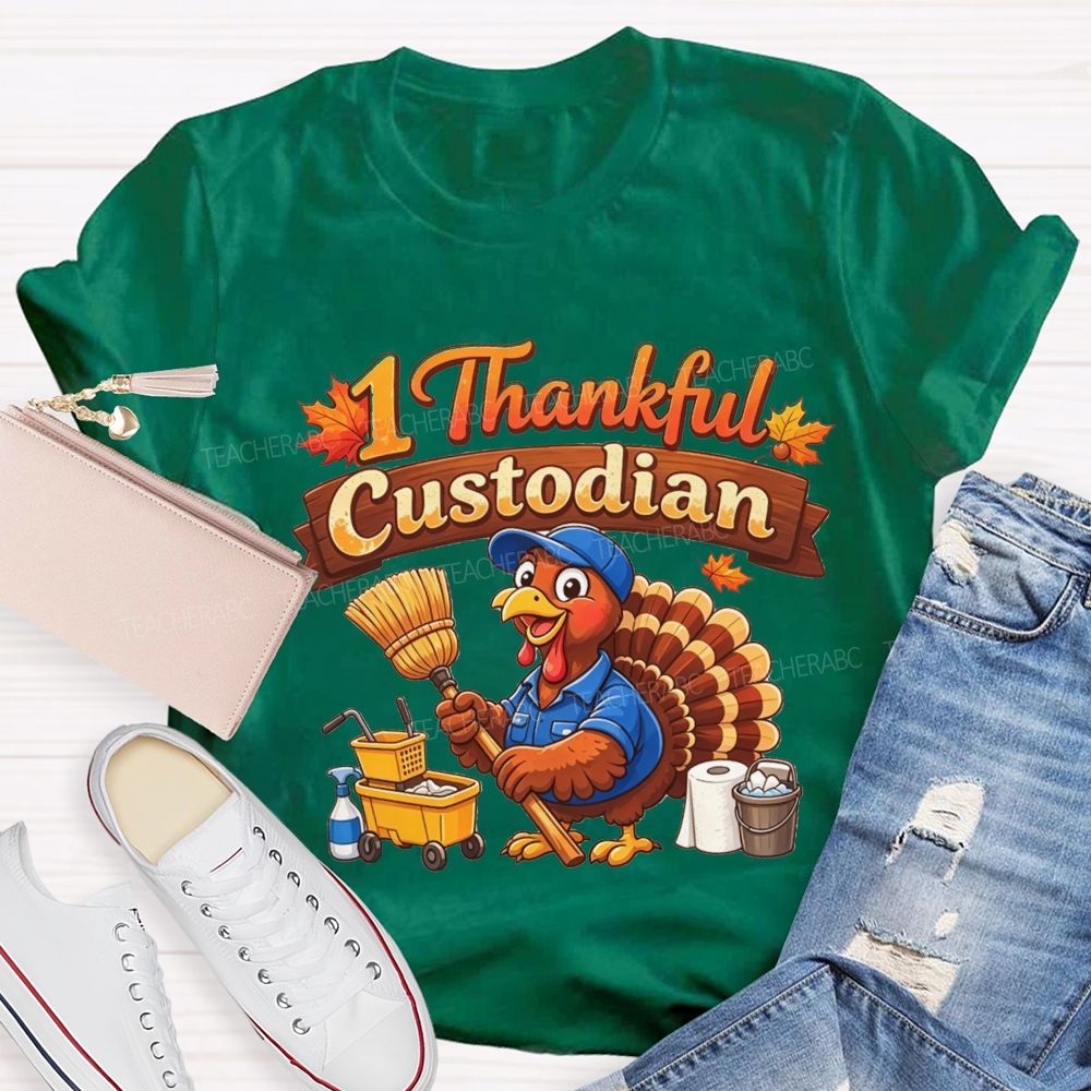 My Favorite Turkeys Call Me Custodian T-shirt