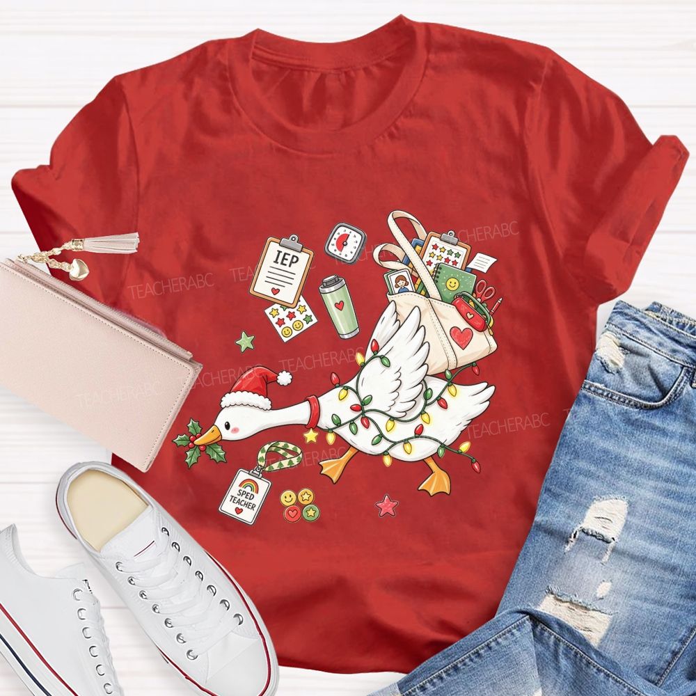 Keeping Iep Goals On Track This Christmas Teacher T-shirt
