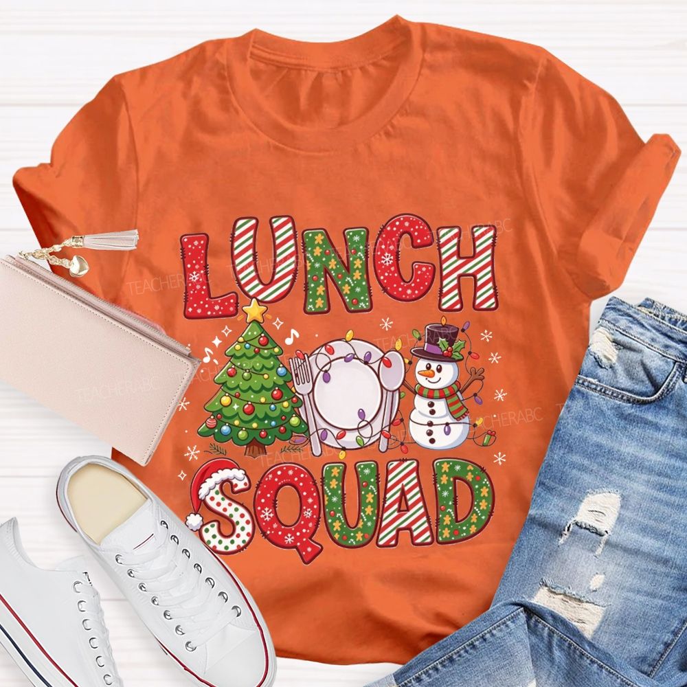 The Lunch Squad Serving Christmas Joy T-shirt